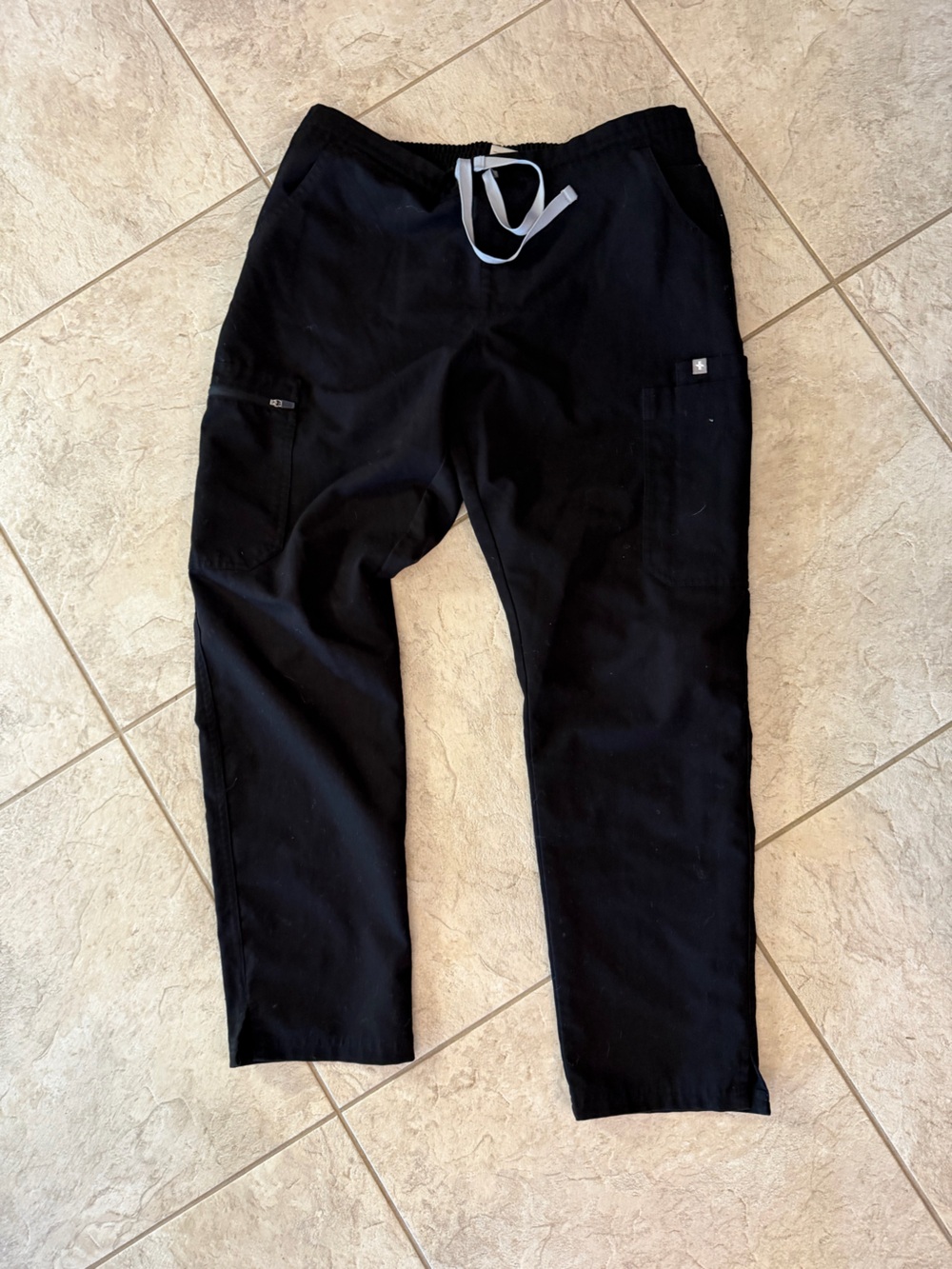 Figs Black Scrub Pants Size M Petite